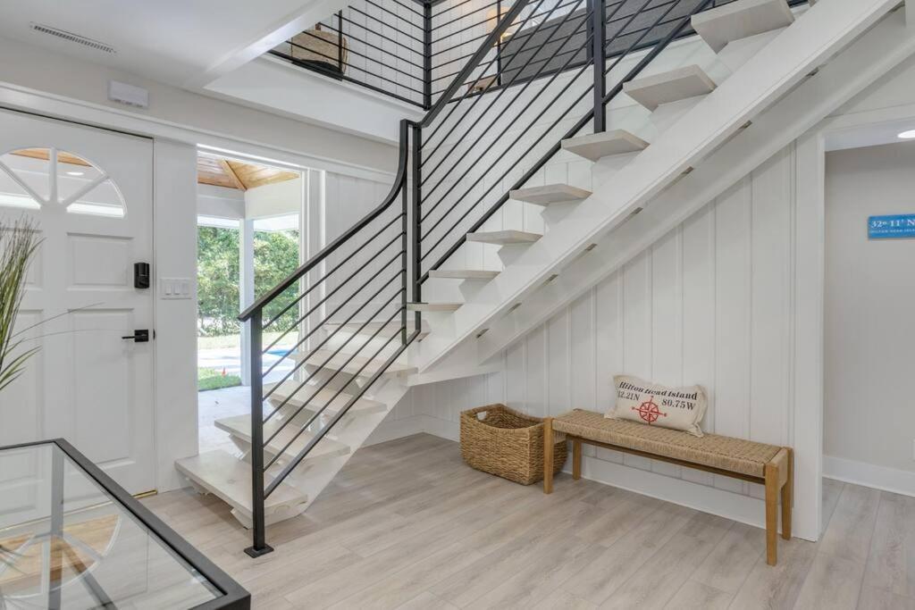 Luxury Beach House - 2Min Walk To Beach - Private Pool - Group & Dog Friendly Hilton Head Island Dış mekan fotoğraf