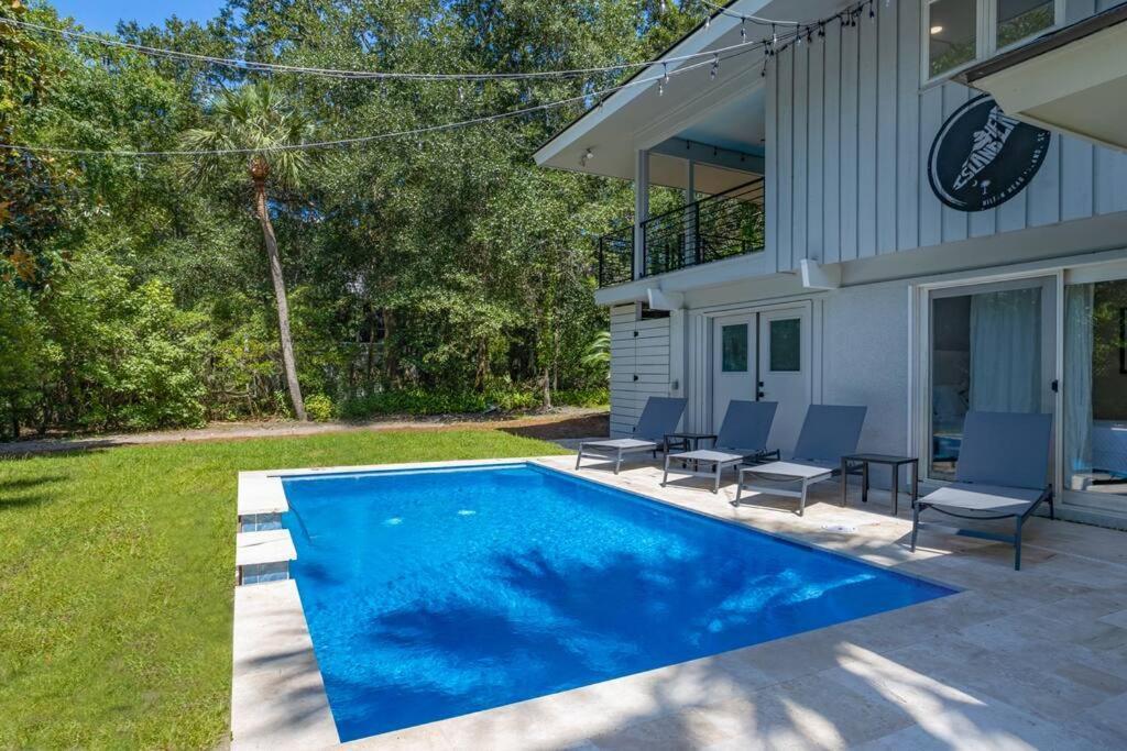 Luxury Beach House - 2Min Walk To Beach - Private Pool - Group & Dog Friendly Hilton Head Island Dış mekan fotoğraf